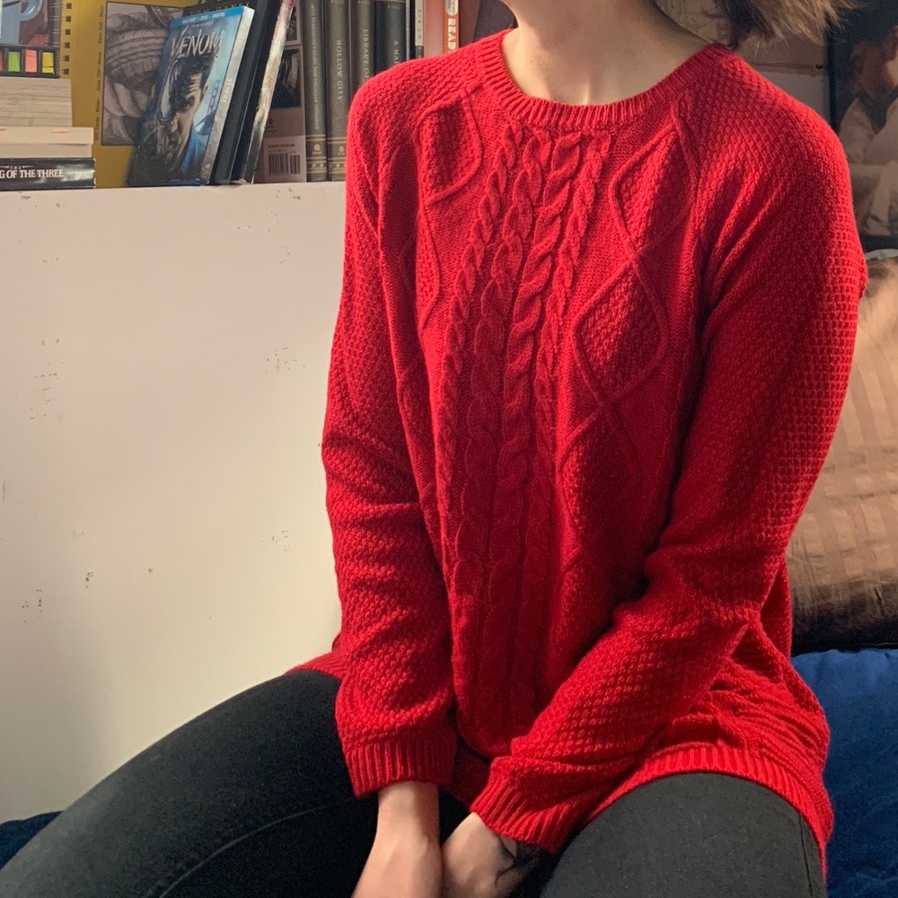 NYC Alliance // red sweater